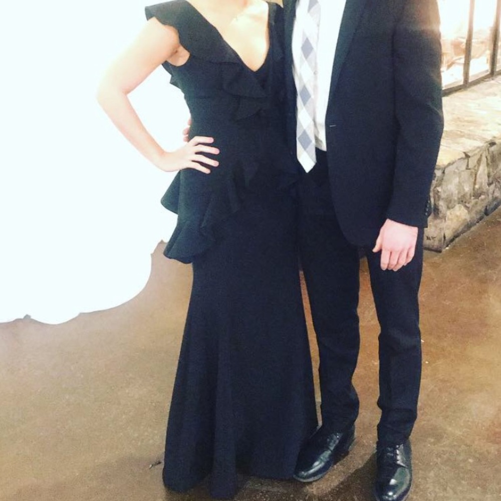 Gianni Bini Black Ruffle Dress